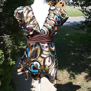 Floral Print Babydoll Tunic